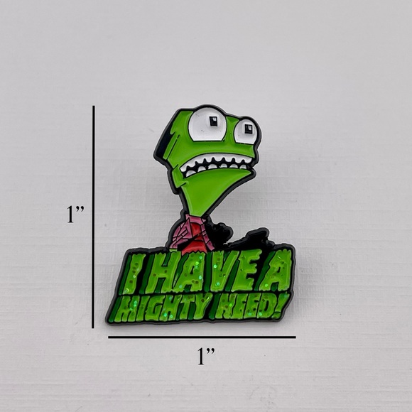 Invader Zim Enamel Pin 1” x 1” - Picture 3 of 3